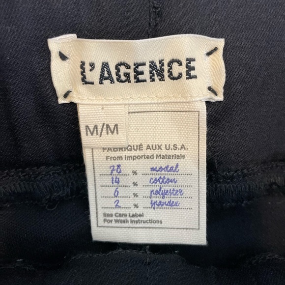 L’Agence Rochelle Coated High Rise Pull On Skinny Jeans Sz M Black - Picture 8 of 10